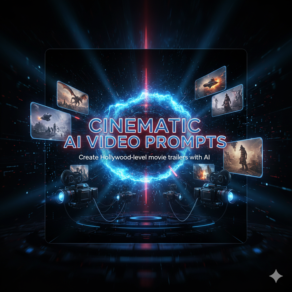 Cinematic AI Video Prompts – Create Hollywood Trailers in 60 Seconds